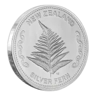 1oz Silver Round - New Zealand Mint Fern
