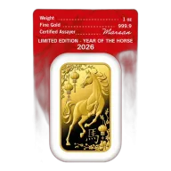 1 oz Argor-Heraeus Year of the Horse Gold Minted Bar 2026