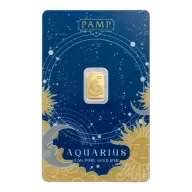 0.5g Zodiac Aquarius Gold Bar | PAMP Suisse