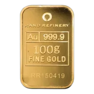 100g Minted Bars Gold Bar