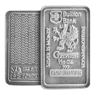 1/10th ounce Fractional Silver Gryphon Silver Bar .999 Silver Bullion Bank