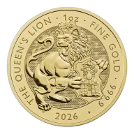 2026 UK Tudor Beasts Queen's Lion 1oz Gold Coin