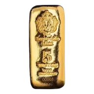 Scottsdale Mint 5oz Gold Cast Bar