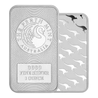 1oz Minted Kangaroo Silver Bar - Perth Mint
