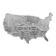 Elemetal - 5 oz .999 Fine Silver 250th Anniversary USA Bar