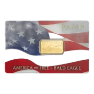 5g PAMP America the Free: Bald Eagle Gold Minted Bar