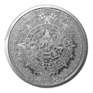 1 oz Aztec Calendar Silver Round