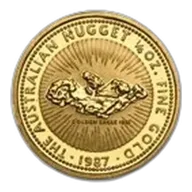 1987 Australia 1/4 oz Gold Nugget BU