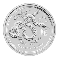 2013 1 oz Australian Perth Mint Silver Lunar II: Year of the Snake