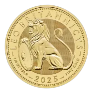 Pre-Owned 2025 UK The British Lion 1/4oz Gold Coin
