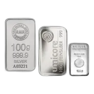 100 Gram Silver Bar (Random Brand)