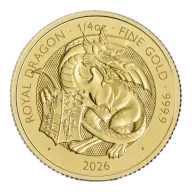 2026 1/4 oz Great Britain Tudor Beasts - Royal Dragon .9999 Gold BU