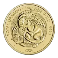 2026 1 oz Great Britain Tudor Beasts - Royal Dragon .9999 Gold BU