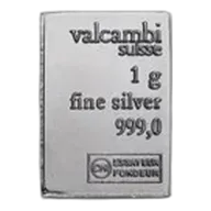 1 gram Silver Bar - Valcambi