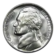 35% Silver War-Time Nickel (1942-1945)