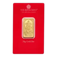 Pre-Owned Royal Mint Ganesh 20g Stamped Gold Bar