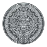 1/10 OZ SILVER ROUND AZTEC CALENDAR