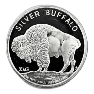 2013 Australia "Intrinsic Tender Silver Buffalo" 1oz Silver Round