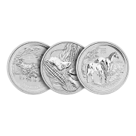 1 oz Australian Silver Lunar Coin (Random Year, Varied Design)
