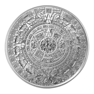 Aztec Sun Stone 2oz Silver Round