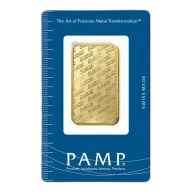 1 oz Gold Bar - PAMP Suisse (Carded)