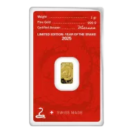 1g Argor-Heraeus Lunar Gold Bar