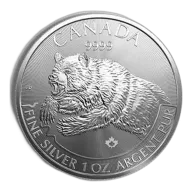 2019 1 Oz Canadian Grizzly Bear Silver Coin (Predator Series) - BU