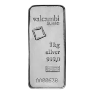 1 Kilo Valcambi Silver Bar