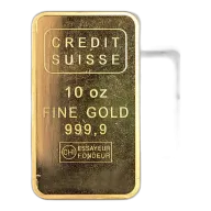 Pre-Owned 10 oz Credit Suisse Gold Bar