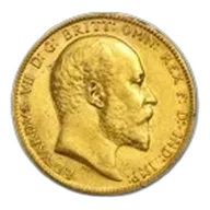 1902-1910 Great Britain Gold Sovereign Edward VII Avg Circ