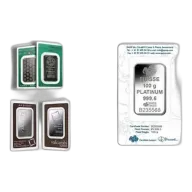 100 Gram Platinum Bar (Random Brand, In Assay Card)