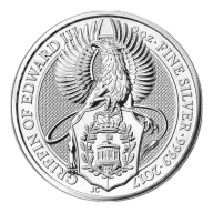 Pre-Owned 2017 UK Queen's Beasts The Griffin 2oz Silver Coin - VAT Free