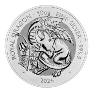 2026 UK Tudor Beasts Royal Dragon 10oz Silver Coin