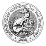 2025 Tudor Beasts 'White Greyhound of Richmond' 2 oz Silver Bullion Coin - Pre-Owned