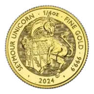 2024 Gold Bullion 0.25 Ounce Tudor Beasts Seymour Unicorn Coin