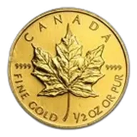 1/2 oz Gold Canadian Maple Leaf (Abrasions)