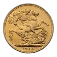 1914-M Australia Gold Sovereign George V BU