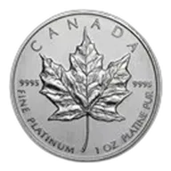 1992 Canada 1 oz Platinum Maple Leaf BU