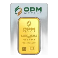 1 Oz OPM Gold Minted Bar