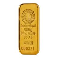500g 9999 Gold - Switzerland - Cast Bar