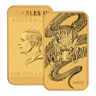 2025 Australian 1 oz Gold Dragon Rectangular Coin BU