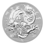 Pre-Owned 2021 Australian Chinese Myths and Legends Dragon 1oz Silver Coin - VAT Free
