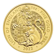 Pre-Owned 2022 UK Tudor Beasts Lion of England 1oz Gold Coin