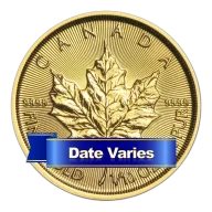 $5 Gold Canadian Maple Leaf .9999 1/10 oz Random Year BU