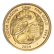 2024 1/4 oz United Kingdom Tudor Beasts "The Tudor Dragon" Gold Bullion Coin