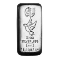 5 oz Holy Land Mint Cast Silver Bar (New)