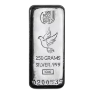 250 Gram Holy Land Mint Cast Silver Bar (New)