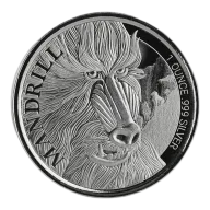 1 oz Mandrill Silver Coin
