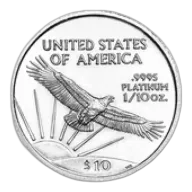 United States Platinum Eagle 1/10 oz - Backdated