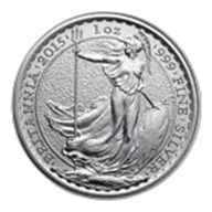 2015 Great Britain 1 oz Silver Britannia (Abrasions)